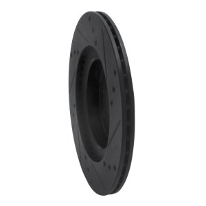 Toyota MR2 Spyder Brake Rotor (1) - Rear Left - R1 Concepts - Drilled & Slotted - Black - `00-`05